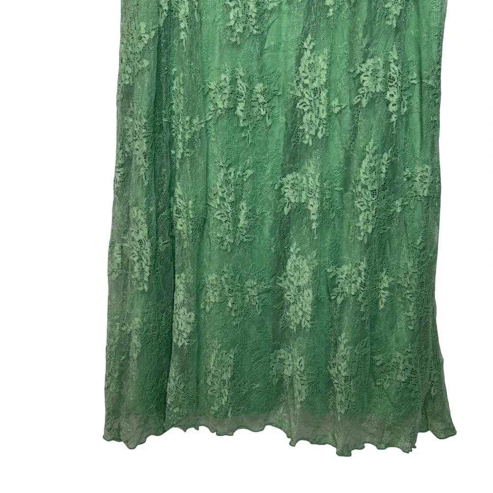 Abercrombie & Fitch Julia Green Slip Lace Maxi Cottagecore Dress Wedding Guest